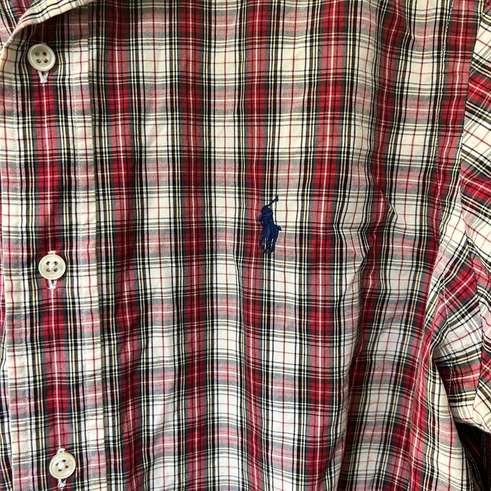 Ralph Lauren Custom Fit Plaid Button Down Shirt Men's 15 1/2 32/33 - Picture 4 of 5